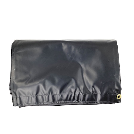 Us Tarp 84in. Wide X 18' Long Black Vinyl Tarp With Spline 84-18-BV